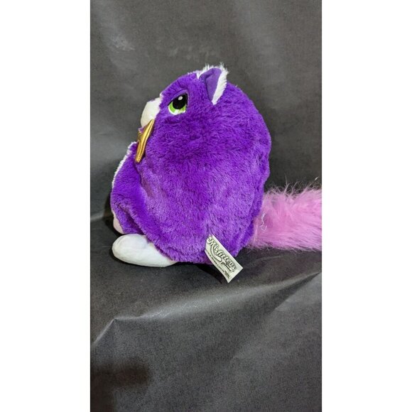 Misfittens Get Meowt! Purple & White Kitten  cat Gold Bowtie Round Plush Toy 9" - Picture 3 of 7